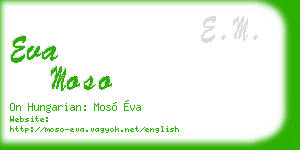 eva moso business card